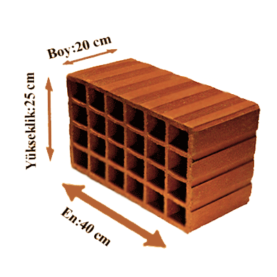 25 lik asmolen tuğla fiyatları ölçüleri ağırlıkları