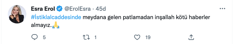 unlulerden taksim deki patlama dair paylasimlar