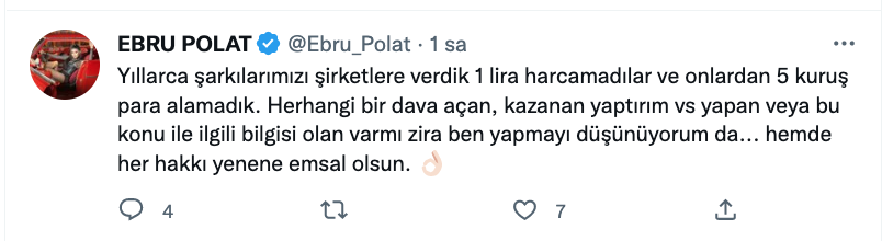 ebru polat tan dikkat ceken telif paylasimi