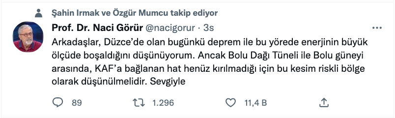 prof. dr. naci gorur den duzce depremi sonrasi deprem aciklamasi