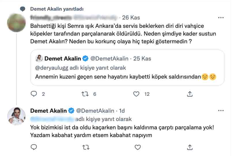 demet akalin dan kopek saldirisi itirafi annesinin kuzeni kopek saldirisinda olmus