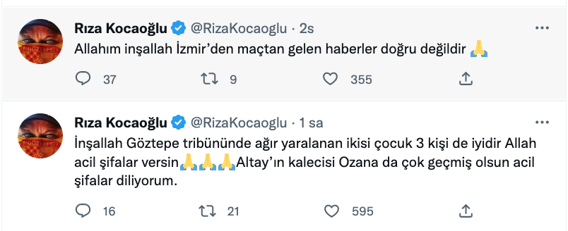 riza kocaoglu ndan goztepe altay macinda cikan olaylarla ilgili aciklama