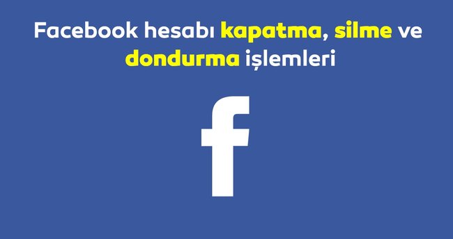 facebook hesabını sil