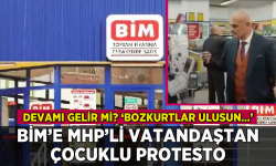 BİM'e çocuklu protesto: 'Bozkurtlar ulusun...'