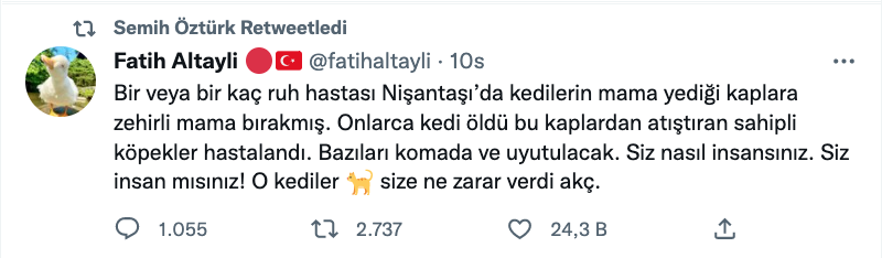 fatih altayli nisantasi nda kedilerin zehirlenmesine isyan etti