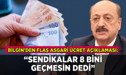 Bilgin'den flaş asgari ücret açıklaması: 'Sendikalar 8 bini geçmesin dedi'