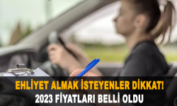 Ehliyet almak isteyenler dikkat! 2023 fiyatları belli oldu