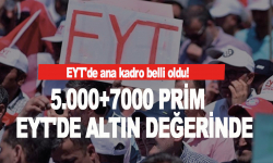 EYT'de ana kadro belli oldu! 5.000+7000 prim EYT'de altın değerinde