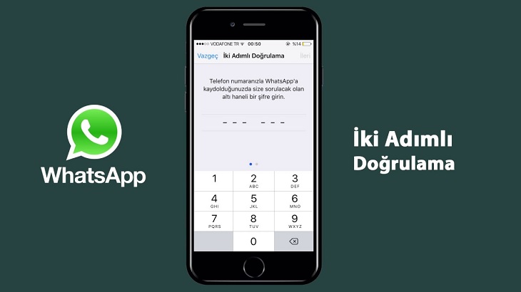 whatsapp iki adımlı doğrulama