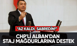 CHP'li Alban'dan staj mağdurlarına destek